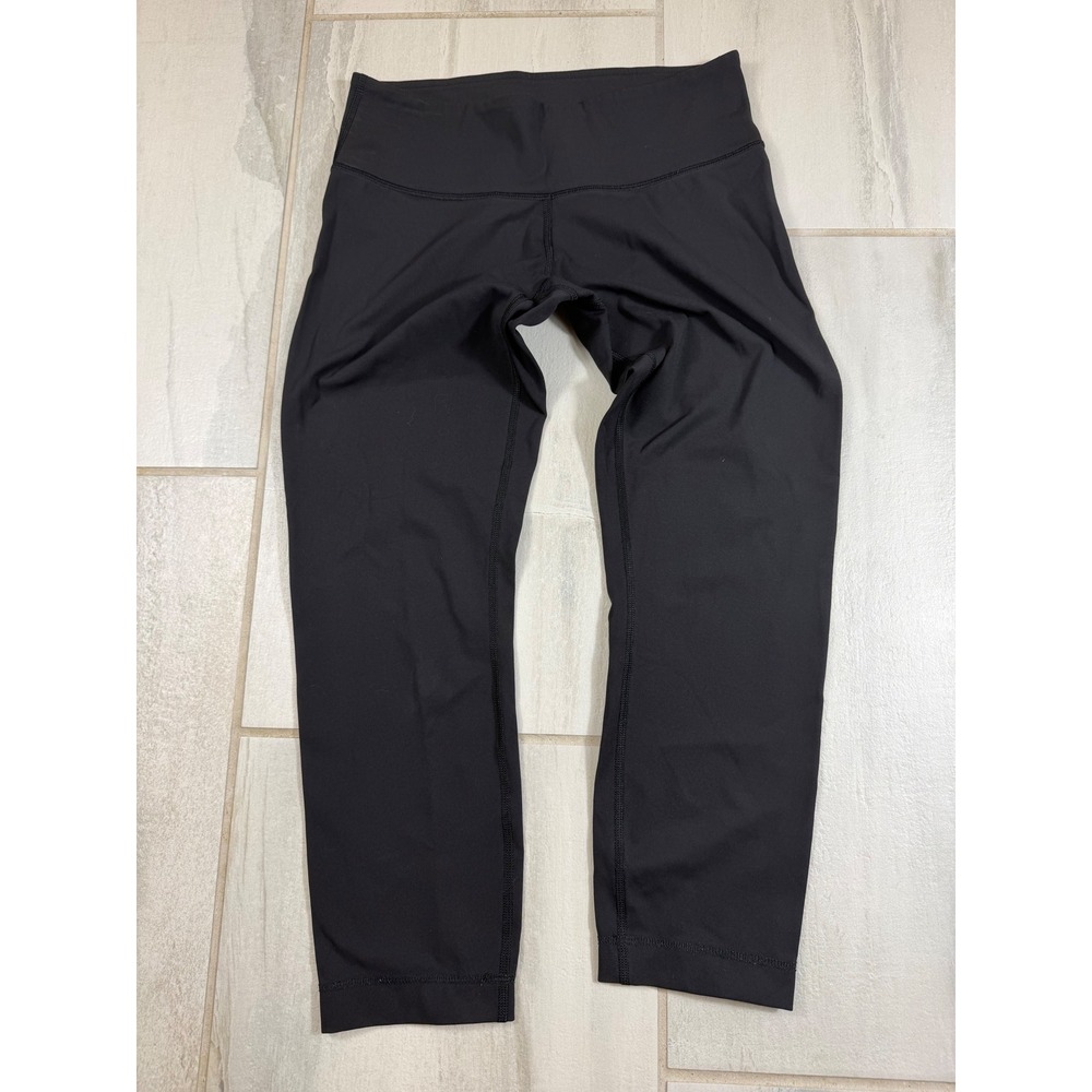 Lululemon Wunder Under Crop Leggings Black Luxtreme Yoga Pants Size 6